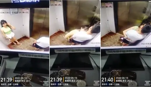 @20209309655 用户上传：电梯有监控 这是常识，吃了什幺药 就那幺控制不住吗