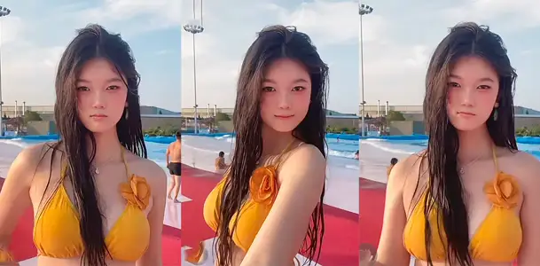 抖音擦边主播【谁偷了我的幺蟹黄包】直播换衣不慎电视屏幕倒映露点极品美乳煞是喜人